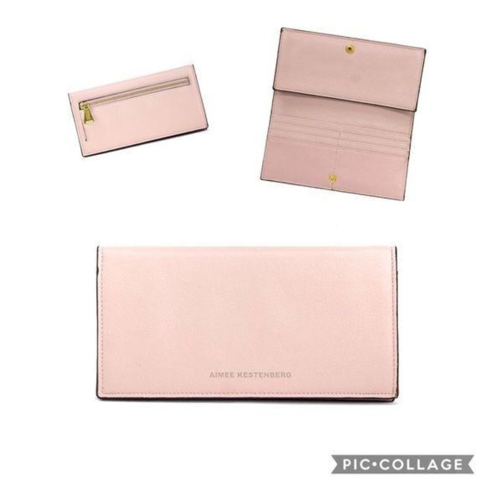 Aimee Kestenberg Blush Pink Bifold Flat Wallet